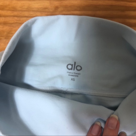 Alo High Waist Coast Capris - Powder Blue - Picture 4 of 5